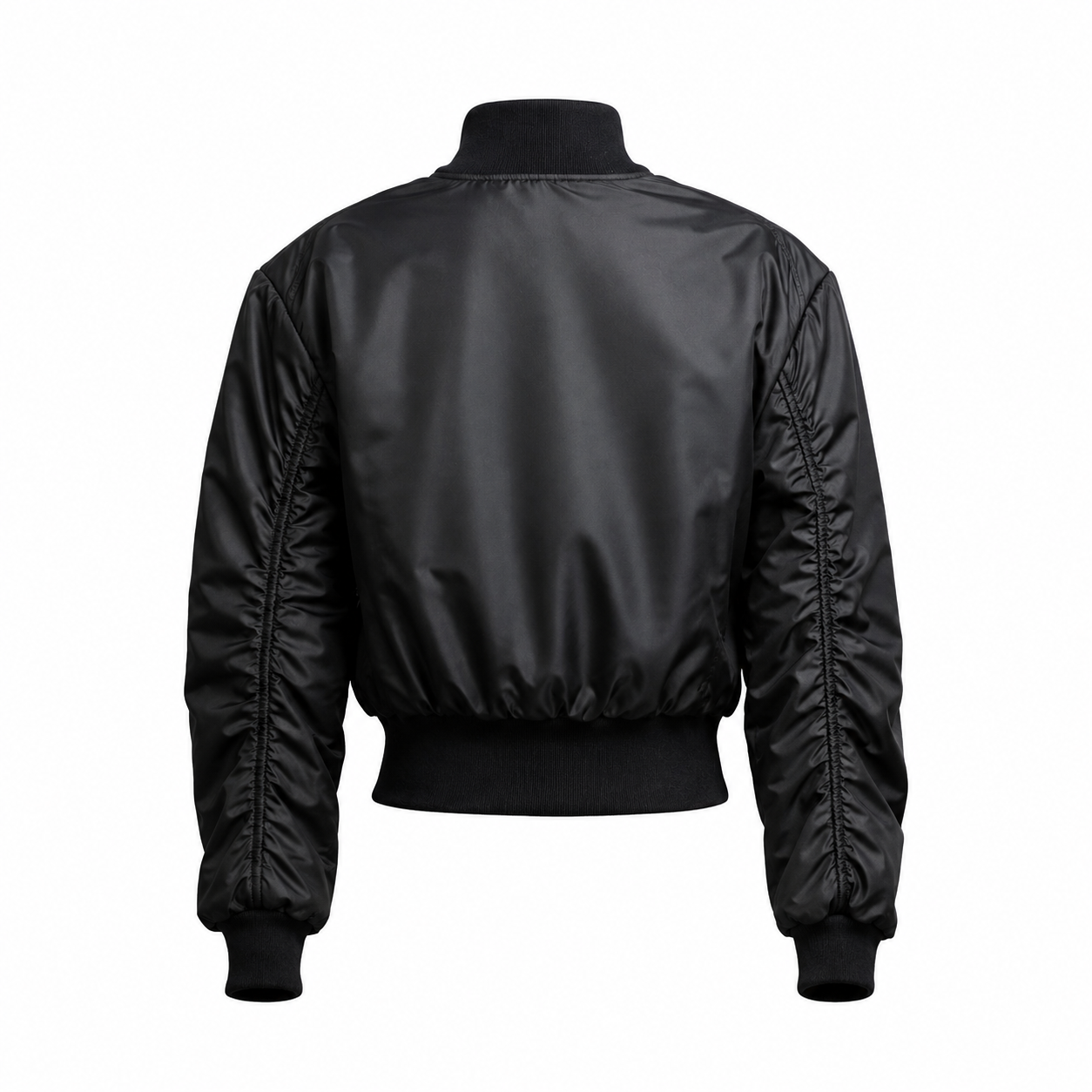 REVERSIBLE BOMBER JACKET: BEIGE/BLACK