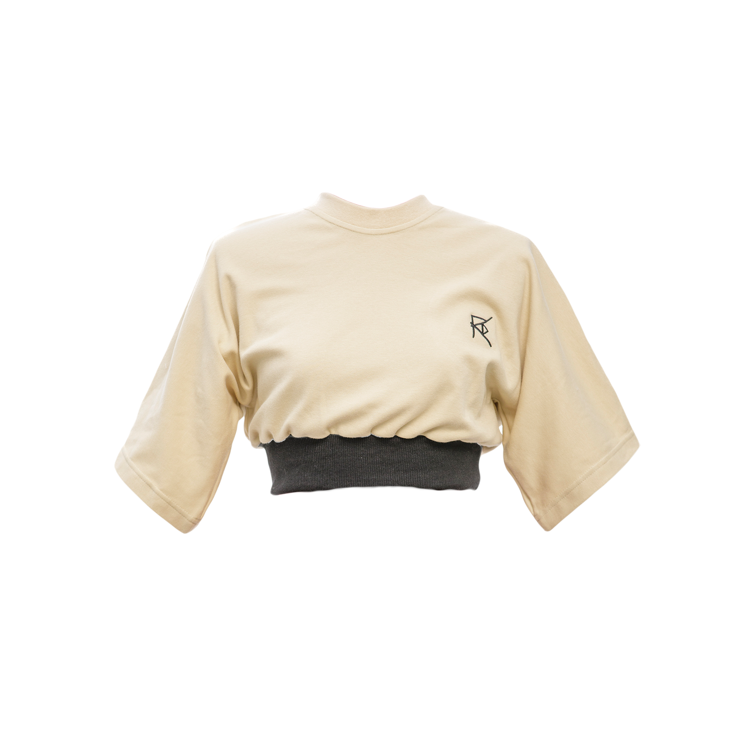 SS23 CROPPED T-SHIRT: BEIGE