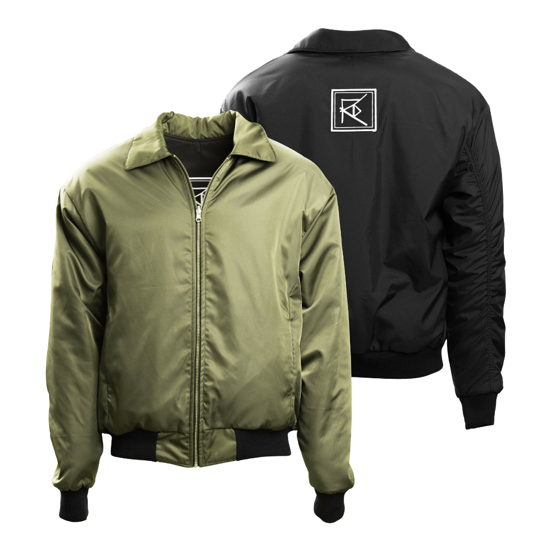 COLLARED REVERSIBLE BOMBER JACKET