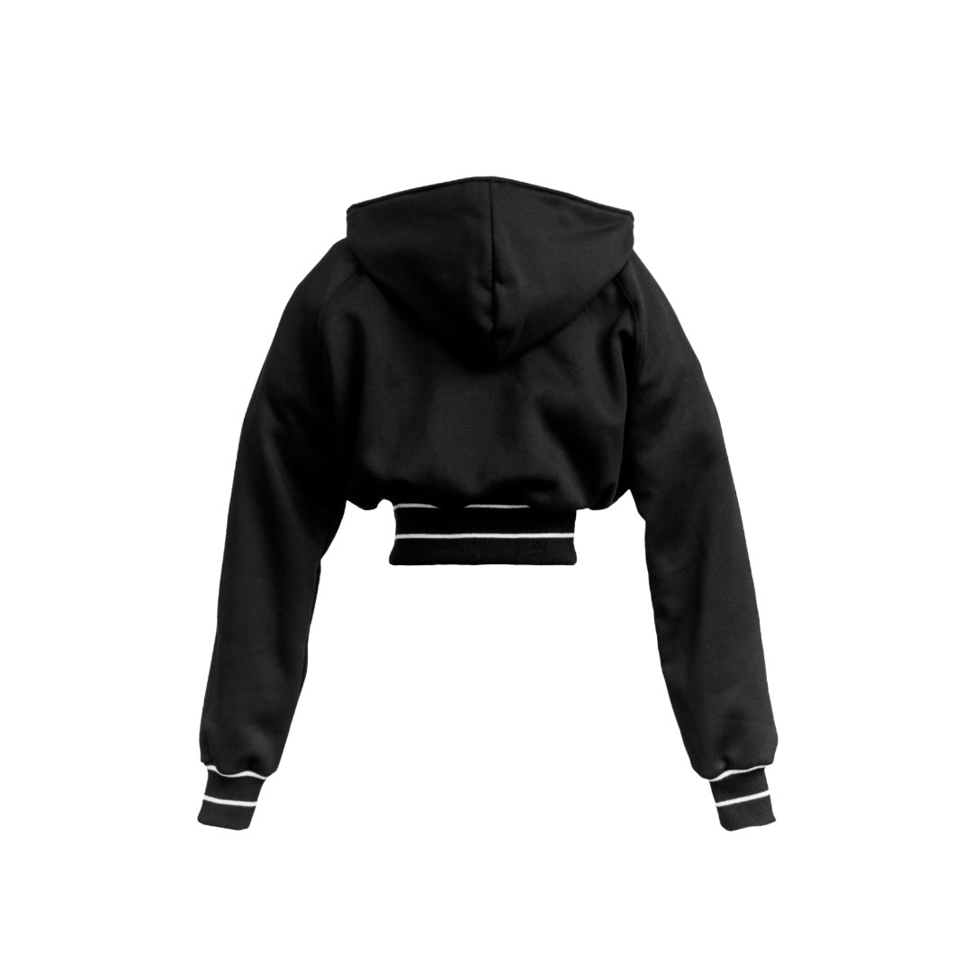 CROPPED HOODIE [BLACK]