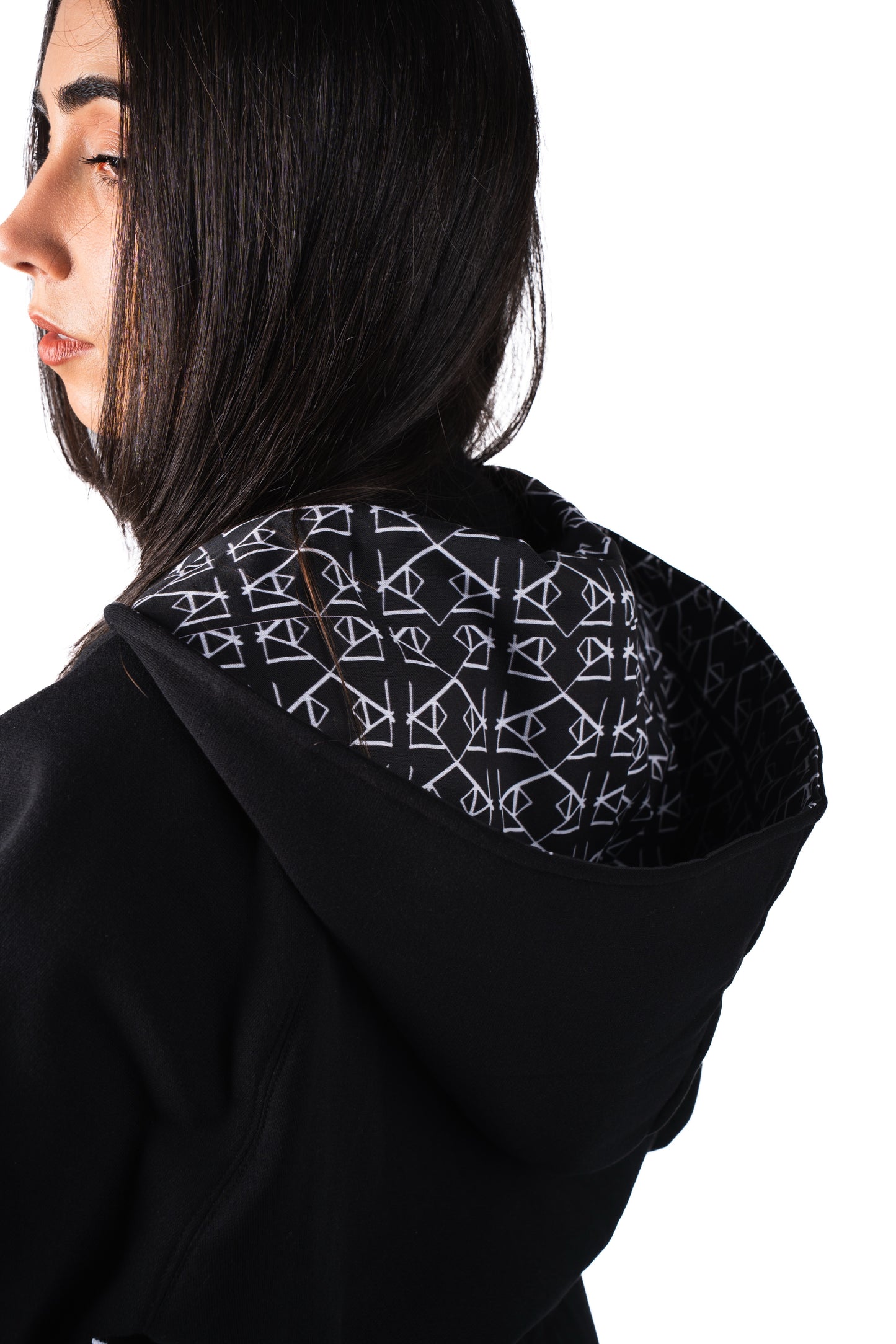 CROPPED HOODIE [BLACK]