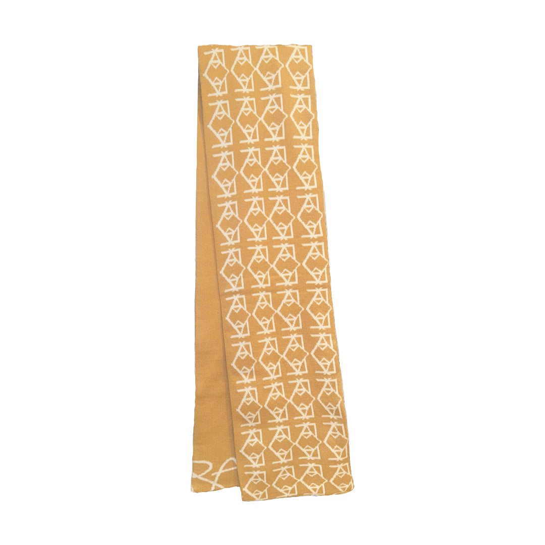 REVERSIBLE MONOGRAM SCARF [BEIGE]