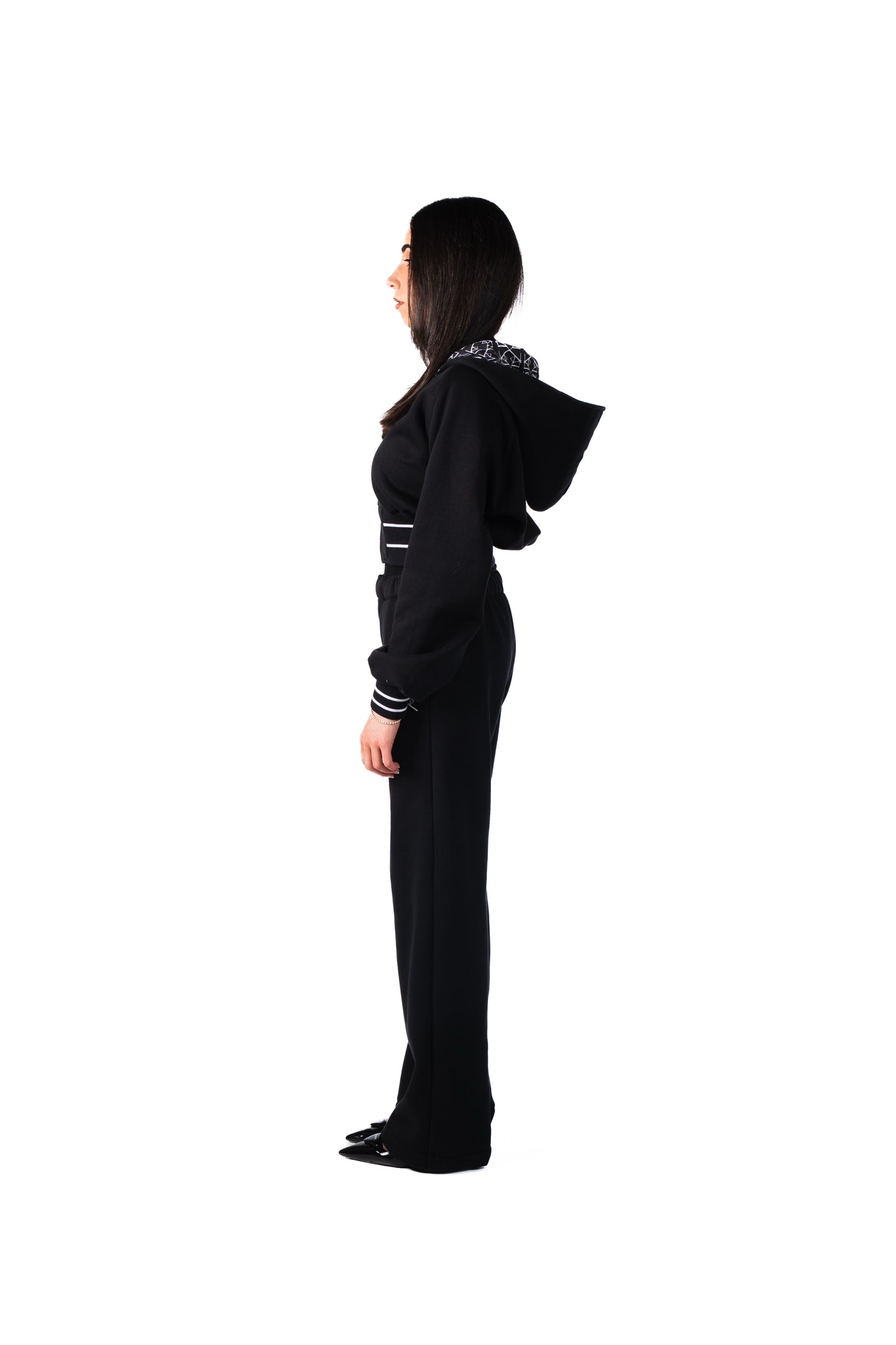 FLEECE LOUNGE PANTS [BLACK]