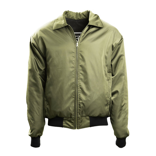 COLLARED REVERSIBLE BOMBER JACKET