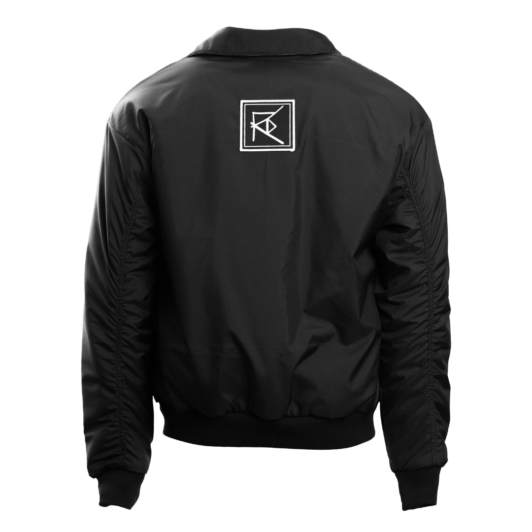 COLLARED REVERSIBLE BOMBER JACKET