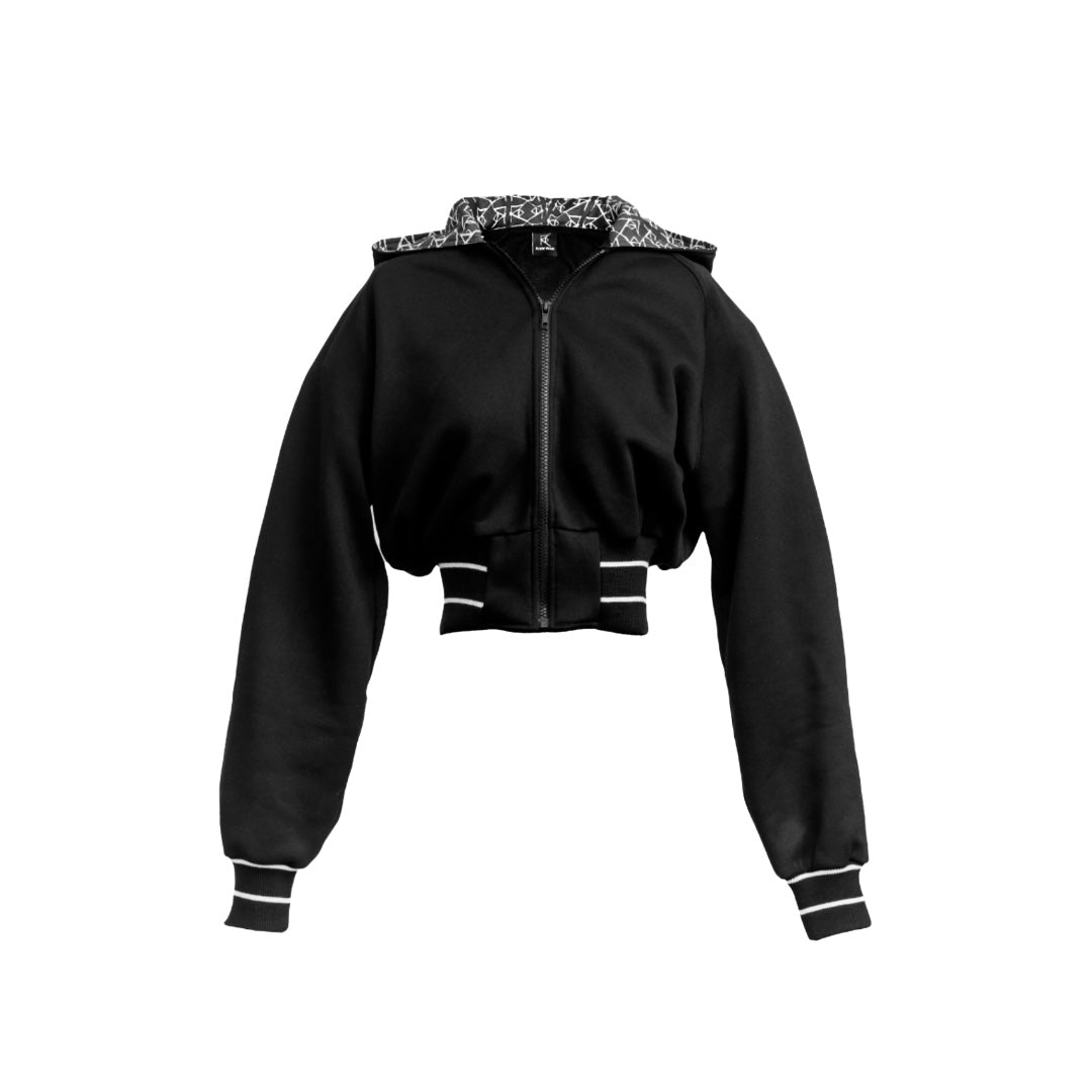 CROPPED HOODIE [BLACK]