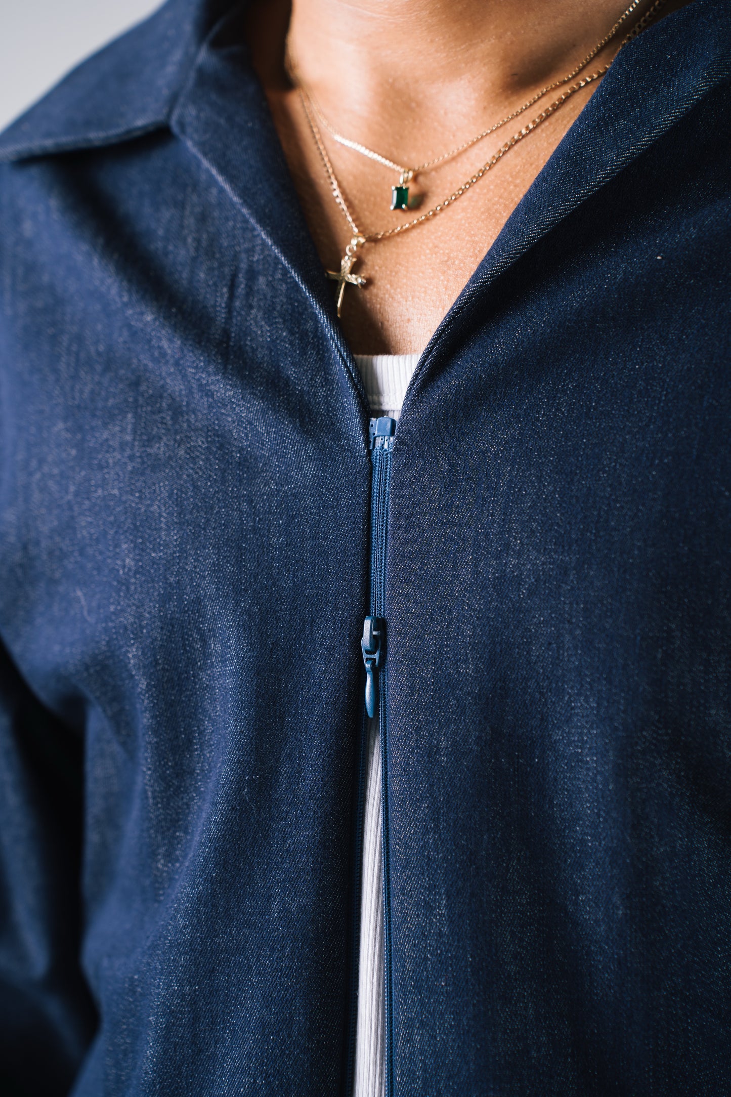 FULL LENGTH SHACKET [DENIM]