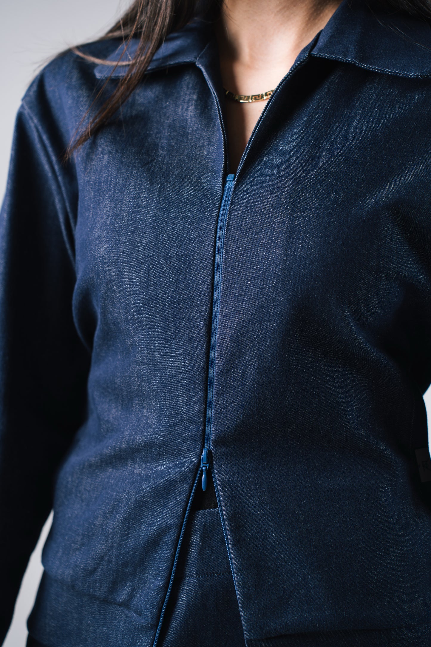 FULL LENGTH SHACKET [DENIM]