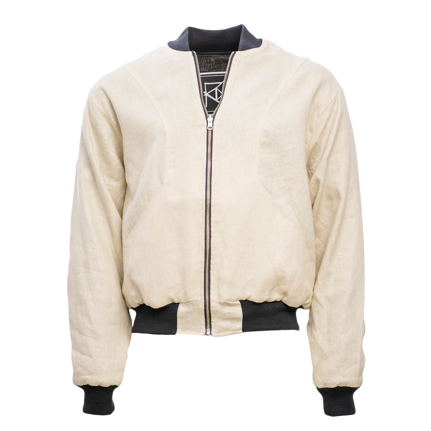 REVERSIBLE LINEN BOMBER JACKET
