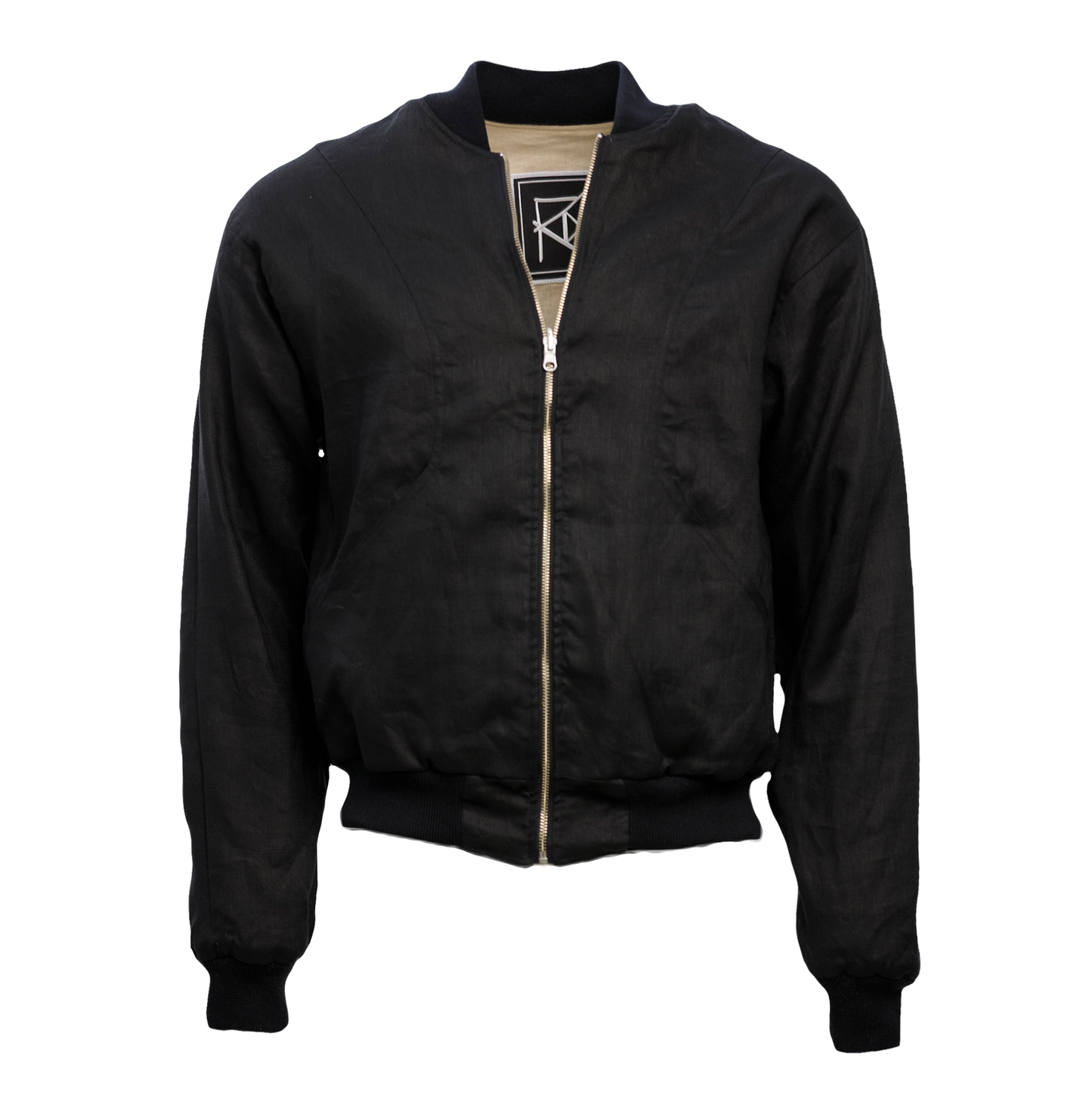 REVERSIBLE LINEN BOMBER JACKET