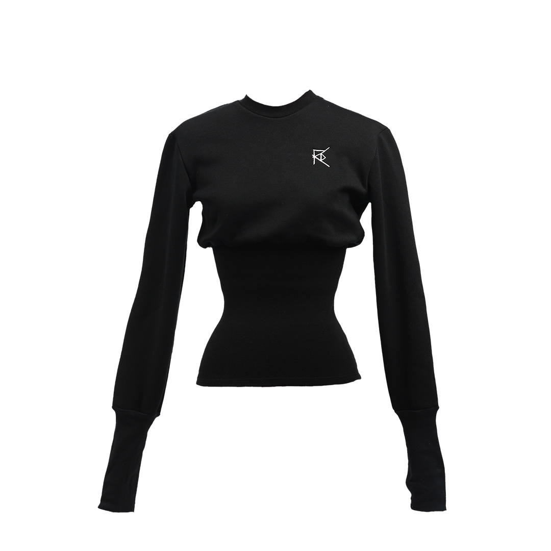 OUTLINED CROPPED CREWNECK